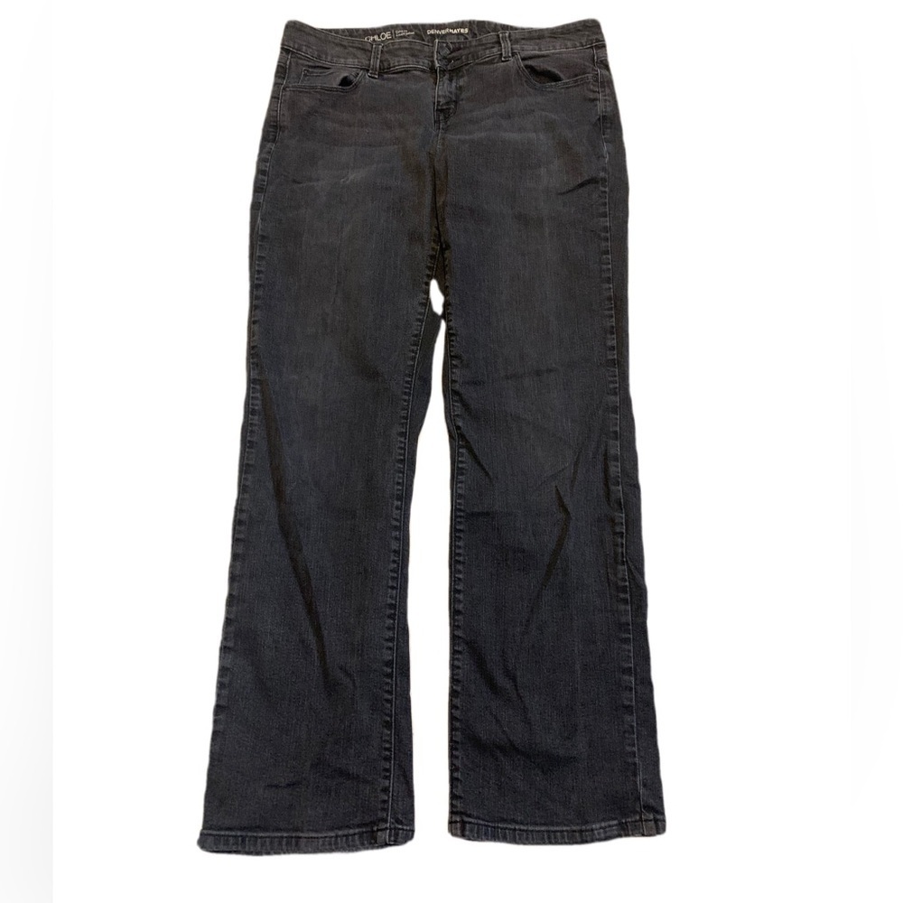 Denver Hayes "Chloe" Curvy Fit wide leg Jeans - Size 14x32 - Black Wash